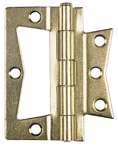 Stanley 460816 Non-Mortise Utility Hinge, 3 -1/2", Brass