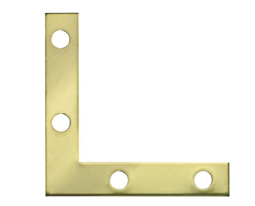 Stanley 80-3830 Flat Corner Brace, 3/8" x 2", Bright Brass