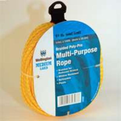 Wellington 34393 Polypropylene Rope, 1/4" x 100'
