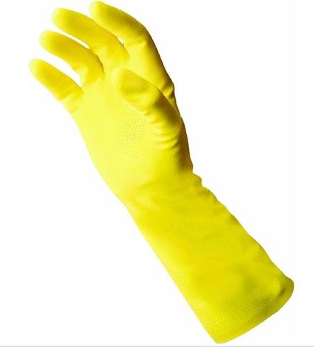 Spontex 69983 Hand Care Latex Glove, Yellow