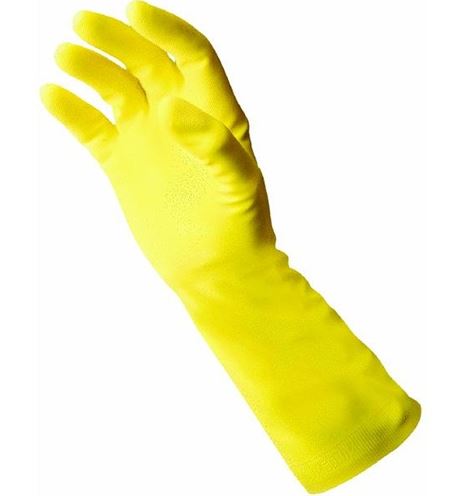 Spontex 69981 Hand Care Latex Glove, Small, Yellow