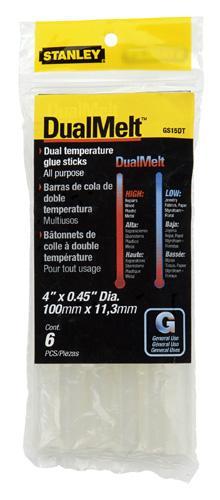 Stanley GS15DT Dualmelt Temp Repair Seal Glue Sticks, 4"