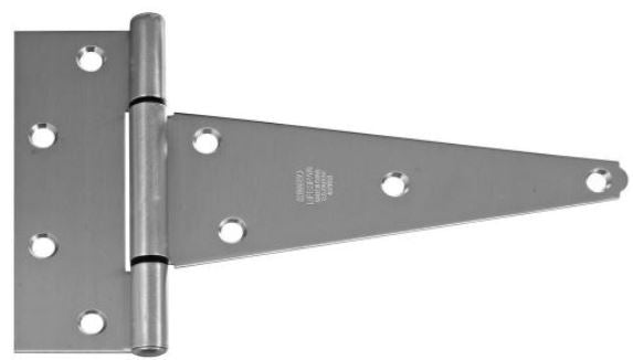 Stanley 808634 Heavy Duty T-Hinges, Stainless Steel, 8"