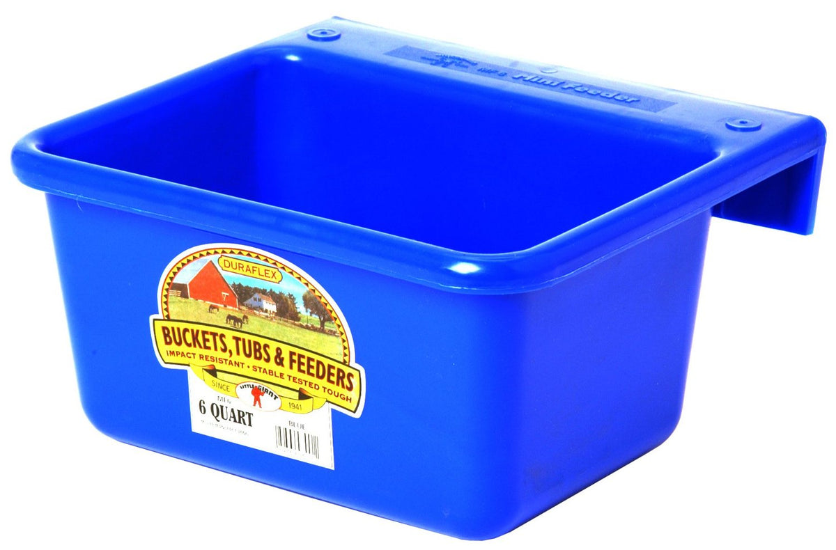 Little Giant MF6BLUE Plastic Mini Feeder, 6 Quart, Blue