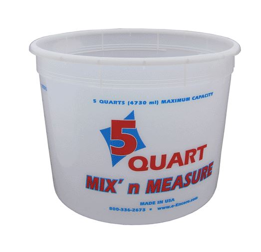 Encore Plastics 81166 Mix-N-Measure Plastic Container, 5 Quart