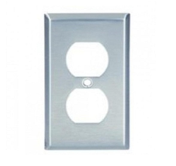 Cooper Wiring 93101-BOX One Gang SS Duplex Receptacle Plate