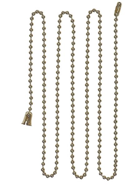 Cooper Wiring BP331BB Ball Lamp Chain With End Bell and Connector, 3'