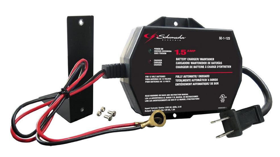 Schumacher SE-1-12S Automatic Trickle Battery Charger/Maintainer, 12 Volt