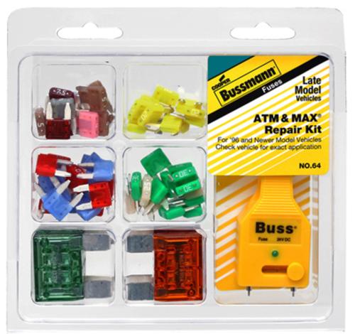 Cooper Bussmann NO.64 Automotive Blade Fuse Assortment, 64-Piece