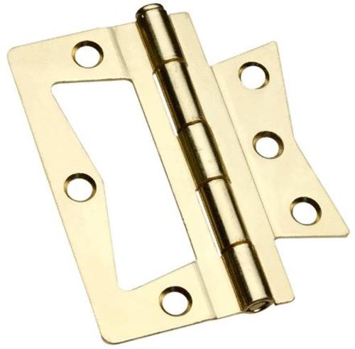 Stanley 46-0815 Non Mortise Utility Hinge, Bright Brass, 3"
