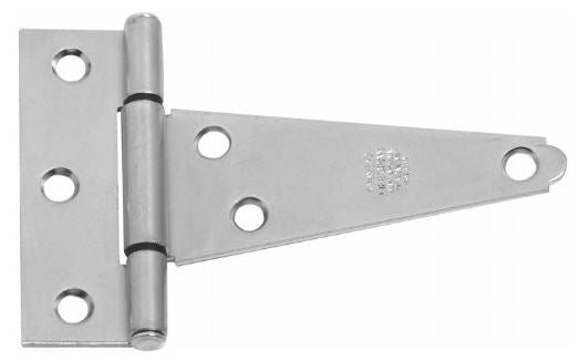 Stanley 145600700 Heavy Steel T-Hinge, Zinc Plated, 4"