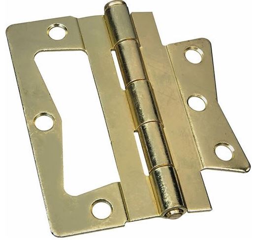 Stanley 46-0817 Non-Mortise Hinge, Bright Brass, 4"