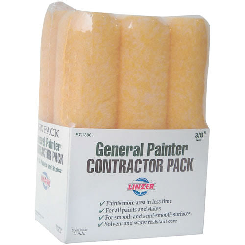 Linzer RC1386 Paint Roller Cover Set, 3/8" x 9"