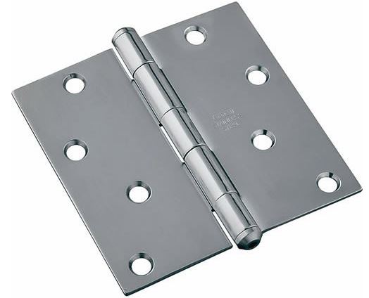 Stanley 690370 Residential Door Hinge, Stainless Steel, 4" x 4"