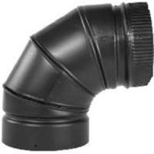 Selkirk 268230 90 Degree Fixed Double Wall Stove Pipe Elbow, 8"