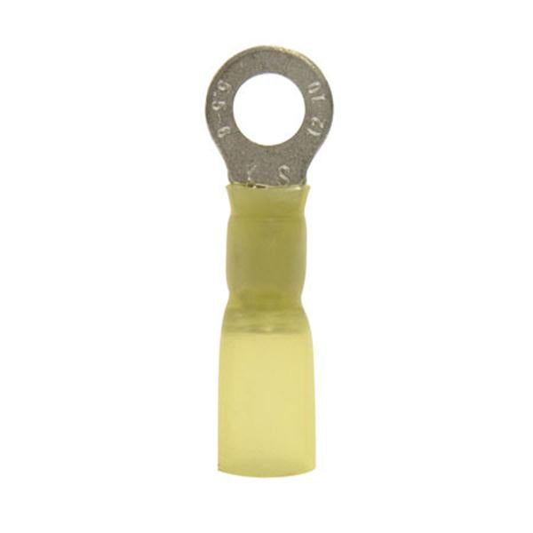 Caltern 65724 Shrink Seal Ring Terminal, 12-10 AWG, Yellow