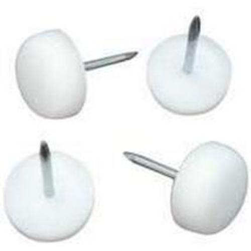 Mintcraft FE-50302 Nail-On Glide, Plastic Base, White, 3/4"