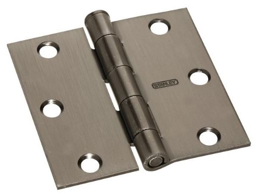 Stanley 69-0276 Residential Door Hinge, Antique Nickel, 3" x 3"