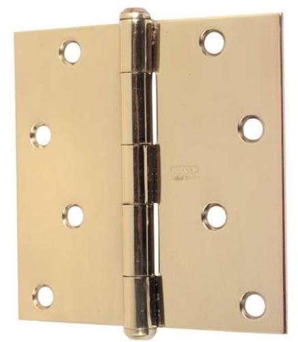 Stanley 80-0090 Residential Door Hinge, Bright Brass, 3" x 3"