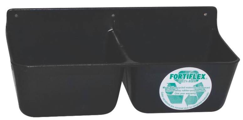 Fortex N-400-8BX Molded Rubber Utility Pail, Black, 8 qt