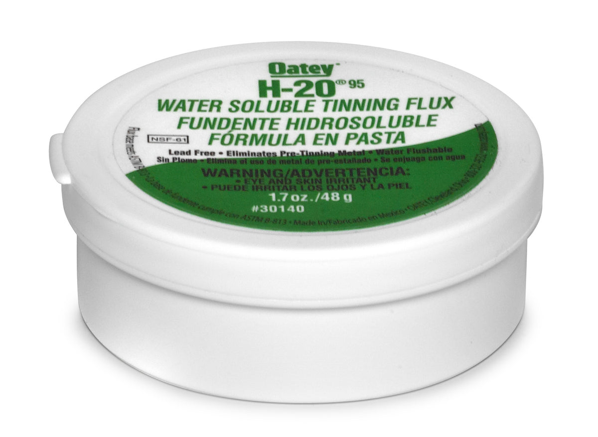 Oatey 30140 H-20-95 Water Soluble Tinning Flux, 1.7 Oz, Greenish-Gray
