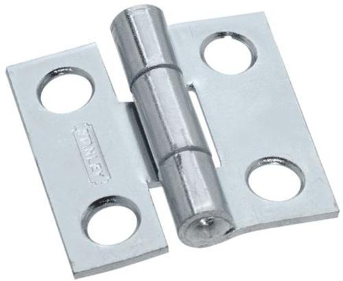 Stanley 112550 Narrow Steel Utility Hinges, Bright Zinc, 1"