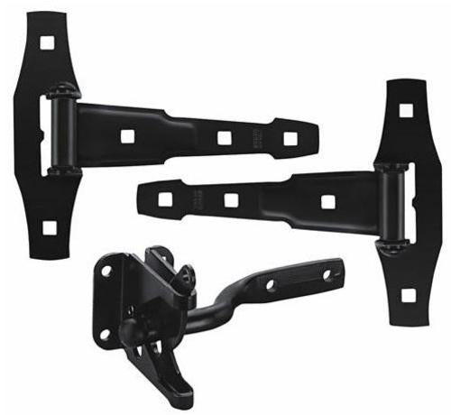 Stanley 827626 Ornamental T-Hinges Latch Set, Black Coated