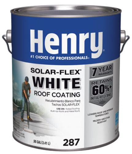 Henry HE287SF046 Solarflex Elastomeric Roof Coating, 1 Gallon, White