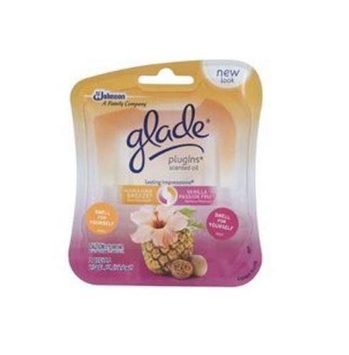 Glade 70498 PlugIns Scented Oil, Hawaiian Breeze & Vanilla Passion Fruit