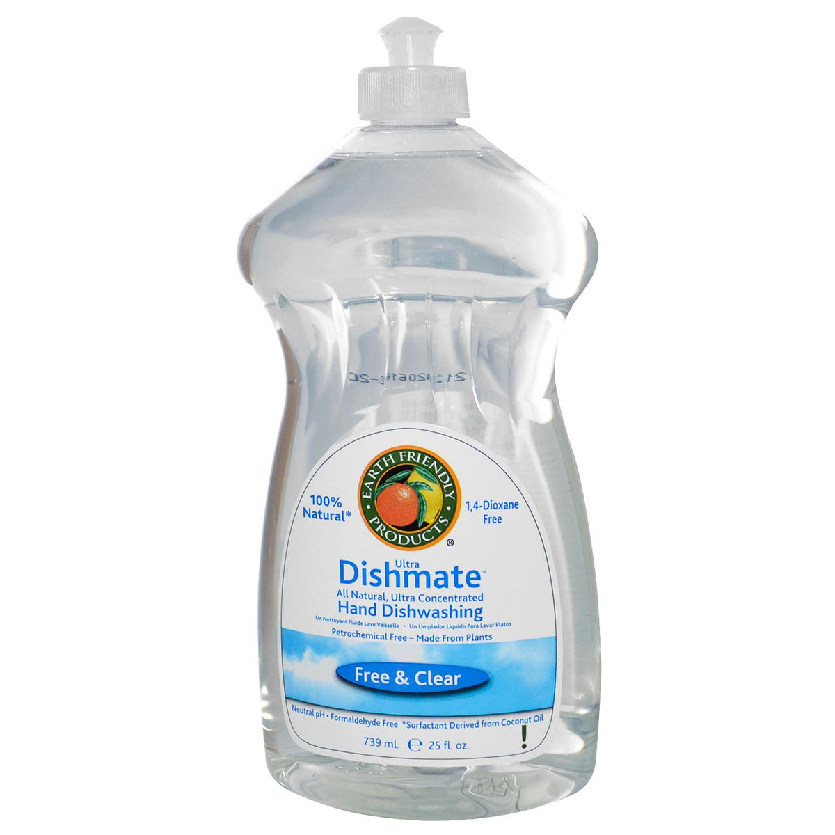 Earth Friendly Product PL9721/12 Dishwash Liquid, Free & Clear, 25 Oz