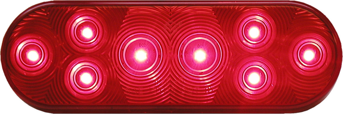 Piranha V420KR-5 LED Oval Economy Stop/Turn/Tail Light, Red
