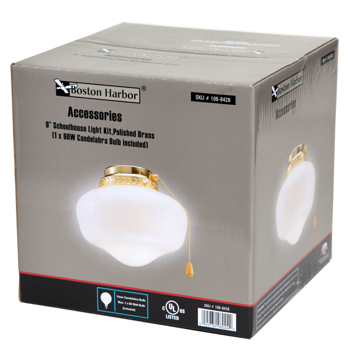 Boston Harbor CF-9SLK-PB Ceiling Fan Light Kits, Polished Brass