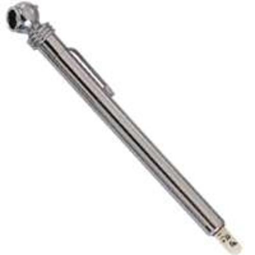 Toolbasix LA-0193L Clip-On Tire Gauge, 10-50 psi, Chrome Plated