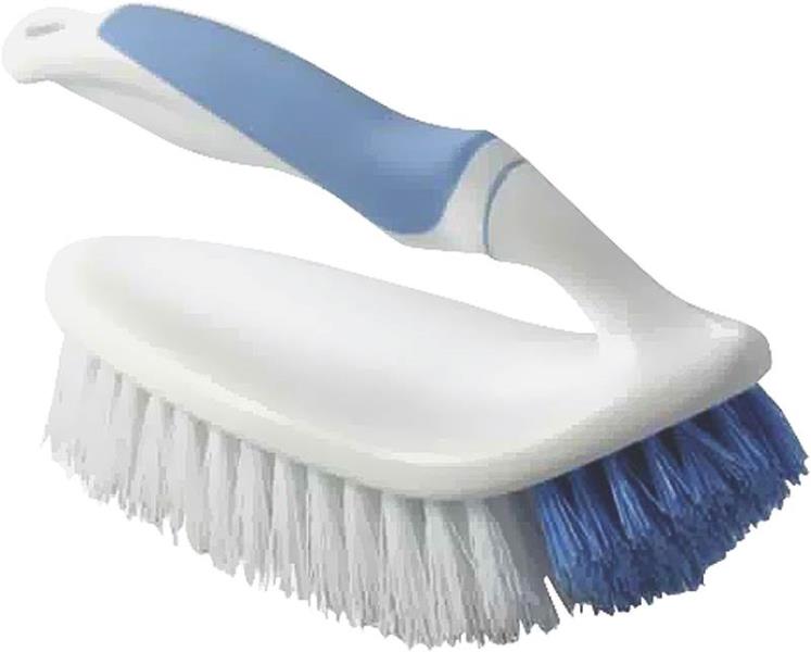 Simple Spaces YB88183L Angled Head Scrub Brush, Blue/White