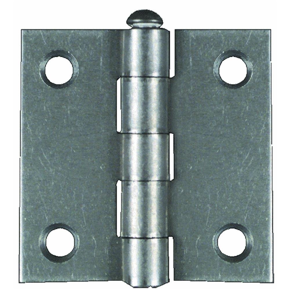 Stanley Residential Door Hinge, Plain Steel, 2" x 2"