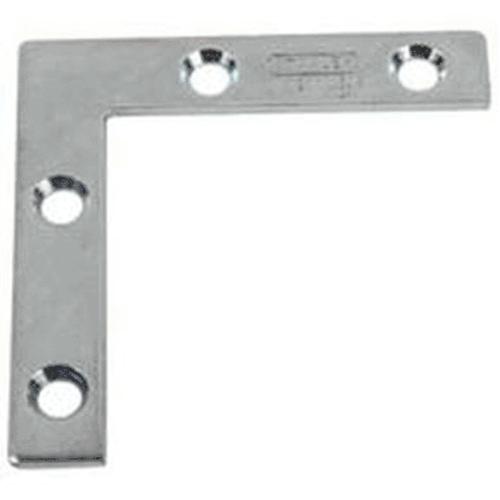 National Hardware 266569 Flat Corner Iron, 4" x 3/4", Zinc Plated