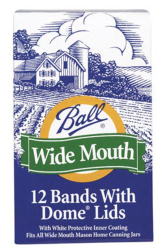 Ball 40000 Wide Mouth Jar Dome Lids With Bands, Box of 12