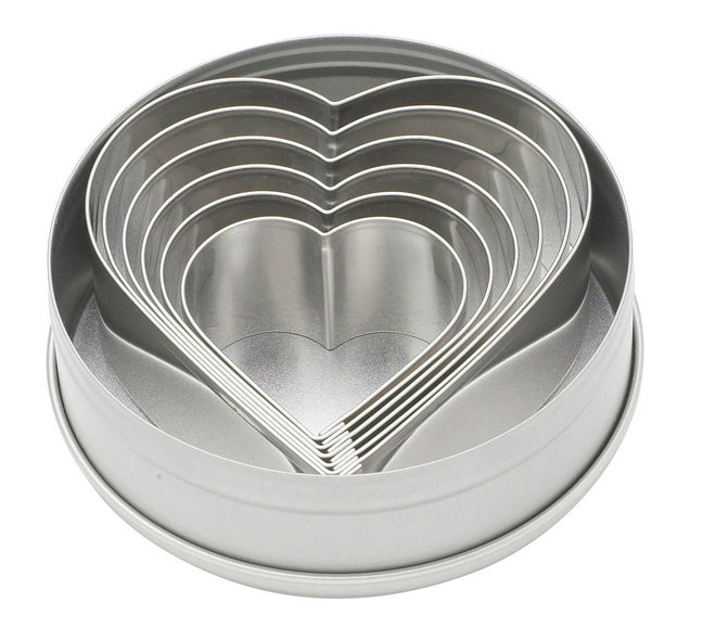 Ateco 7804 Graduated Heart Cookie Cutters, Set of 6