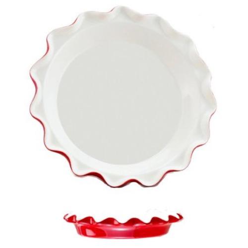 HIC RL3 Rose's Perfect Pie Plate with Recipe Booklet, 9"