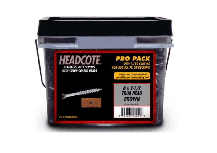 Headcote S39C07162 White Trim Head Headcote, #7 x 1-5/8"