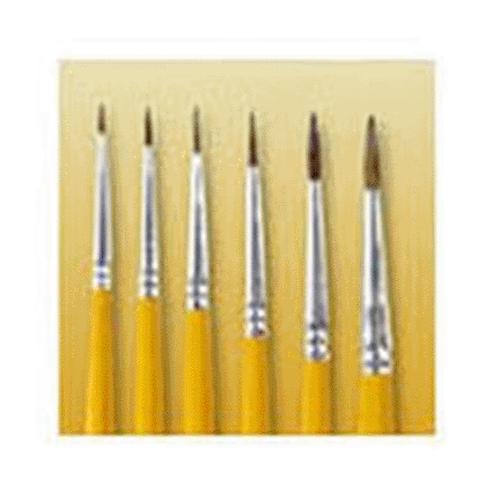 Wooster F1627-1 Pointed Sable Artist Brush, Yellow Handle, #1