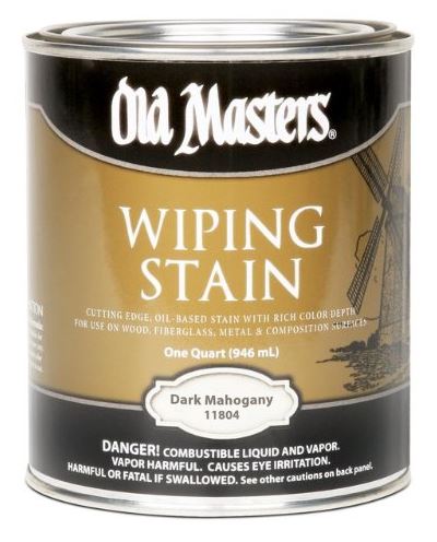 Old Masters 11804 Qt 250 Voc Wiping Stain, Dark Mahogany