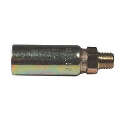 Imperial 92711 Coll-O-Crimp Male Pipe Rigid Hose End, 3/8" x 1/2" I.D