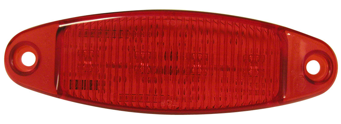 Peterson 80010 Piranha 4-LED Oval Clearance/Side Marker Light, Red