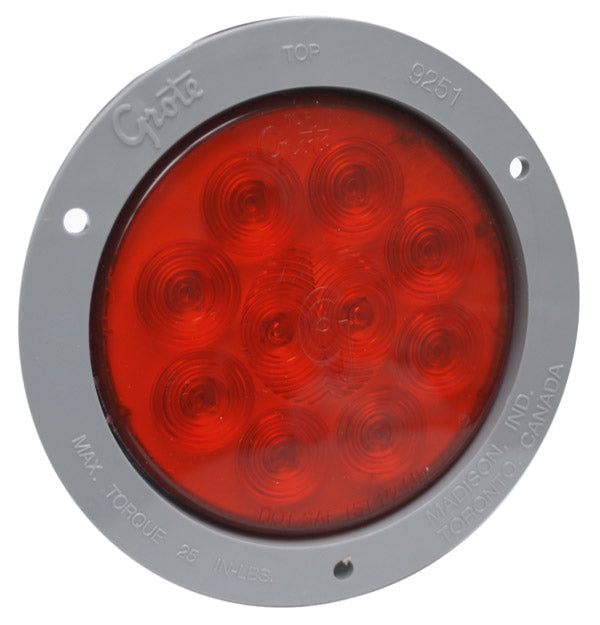 Grote 84132 SuperNova 10-LED Stop/Tail/Turn Lamp, 4", Red