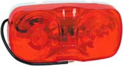 Grote 83875 Duramold 2-Bulb Clearance/Marker Lamp, 4"x2", Red