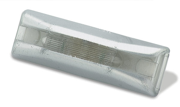 Grote 83980 Rectangular Double-Bulb License Lamp, 3-4/5"x1-1/5", Clear