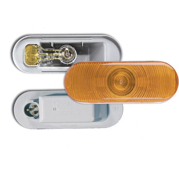 Grote 83989 60-Series Male Pin Oval Sealed Stop/Turn/Tail Lamp, Yellow
