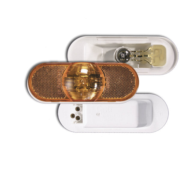 Grote 83992 Torsion Mount III Sealed Side Turn/Marker Lamp, Yellow