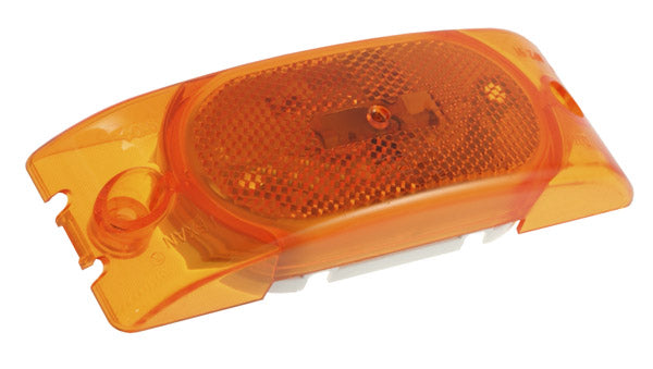 Grote 84045 2-Bulb Turtleback II Clearance/Marker Lamp, 6"x2", Yellow
